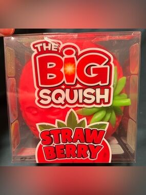 Strawberry Squishy Toy - Red NEW